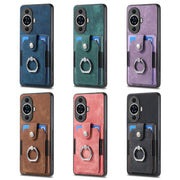 For Huawei Pura 70 Retro Skin-feel Ring Card Wallet Phone Case(Black)