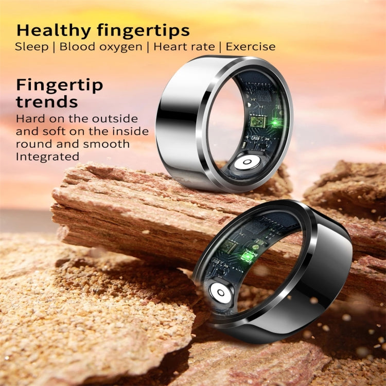 R6 SIZE 8 Smart Ring, Support Heart Rate / Blood Oxygen / Sleep Monitoring(White)