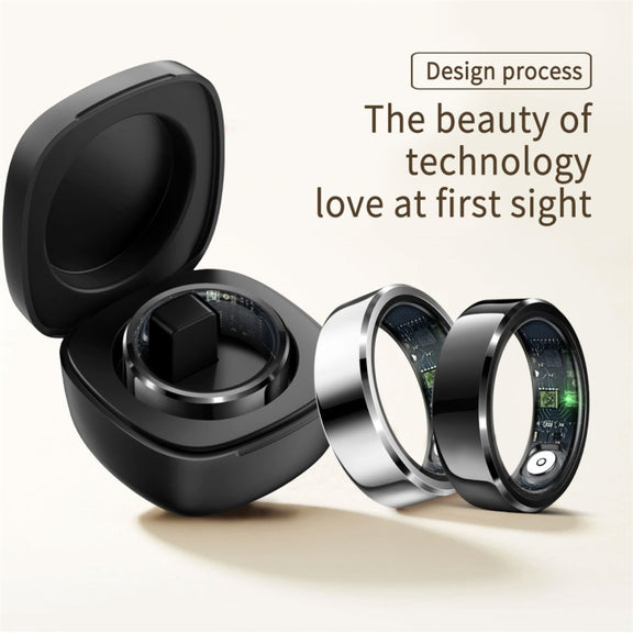 R6 SIZE 8 Smart Ring, Support Heart Rate / Blood Oxygen / Sleep Monitoring(White)