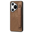 For Huawei Pura 70 Pro Retro Wristband Holder Leather Back Phone Case(Brown) - Huawei Cases by PMC Jewellery | Online Shopping South Africa | PMC Jewellery | Buy Now Pay Later Mobicred