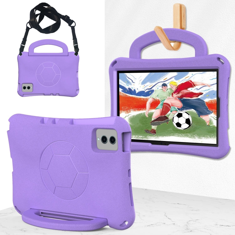 For Lenovo Tab M11 / Xiaoxin Pad 11 2024 Handle Football Shaped EVA Shockproof Tablet Case(Light Purple) - Lenovo by PMC Jewellery | Online Shopping South Africa | PMC Jewellery | Buy Now Pay Later Mobicred