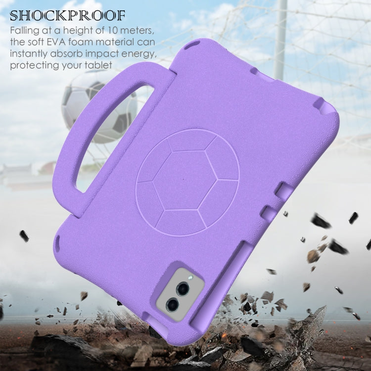 For Lenovo Tab M11 / Xiaoxin Pad 11 2024 Handle Football Shaped EVA Shockproof Tablet Case(Light Purple)