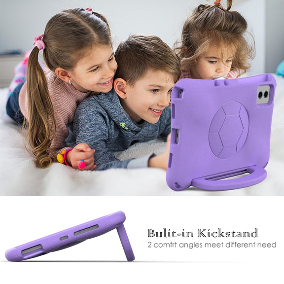 For Lenovo Tab M11 / Xiaoxin Pad 11 2024 Handle Football Shaped EVA Shockproof Tablet Case(Light Purple)