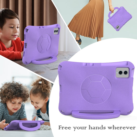 For Lenovo Tab M11 / Xiaoxin Pad 11 2024 Handle Football Shaped EVA Shockproof Tablet Case(Light Purple)