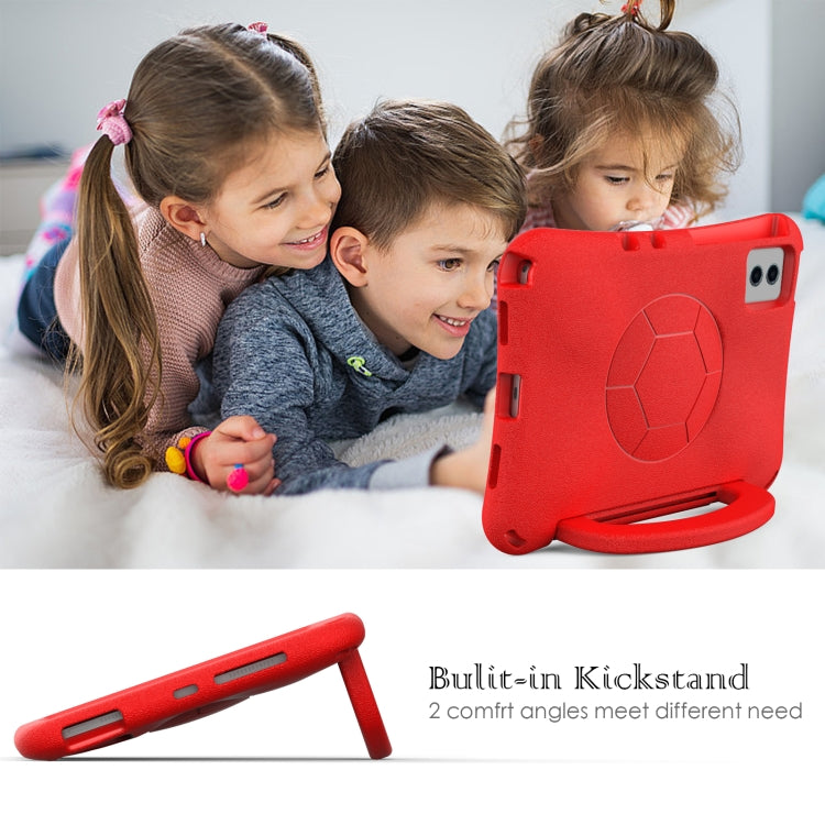 For Lenovo Tab M11 / Xiaoxin Pad 11 2024 Handle Football Shaped EVA Shockproof Tablet Case(Red) - Lenovo by PMC Jewellery | Online Shopping South Africa | PMC Jewellery | Buy Now Pay Later Mobicred