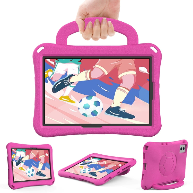 For Lenovo Tab M11 / Xiaoxin Pad 11 2024 Handle Football Shaped EVA Shockproof Tablet Case(RoseRed) - Lenovo by PMC Jewellery | Online Shopping South Africa | PMC Jewellery | Buy Now Pay Later Mobicred