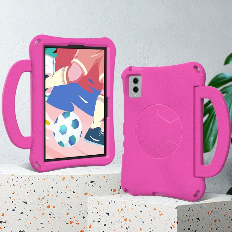 For Lenovo Tab M11 / Xiaoxin Pad 11 2024 Handle Football Shaped EVA Shockproof Tablet Case(RoseRed) - Lenovo by PMC Jewellery | Online Shopping South Africa | PMC Jewellery | Buy Now Pay Later Mobicred