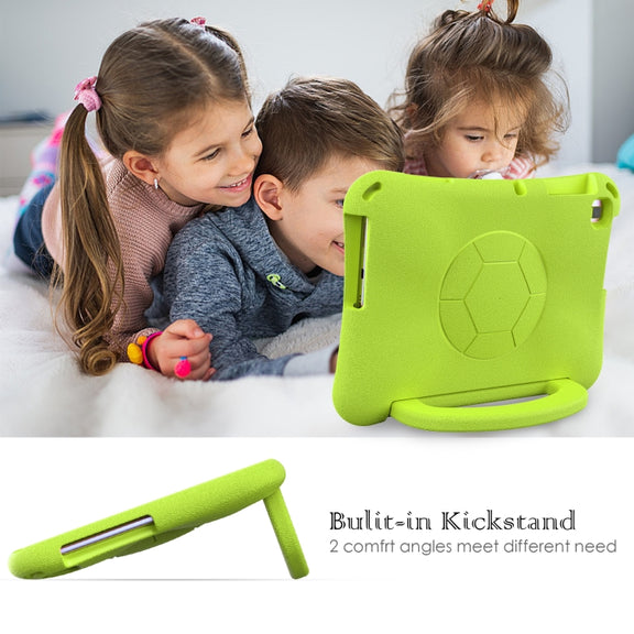 For Lenovo Tab M10 3rd Gen TB-328FU/XU  Handle Football Shaped EVA Shockproof Tablet Case(Grass Green)