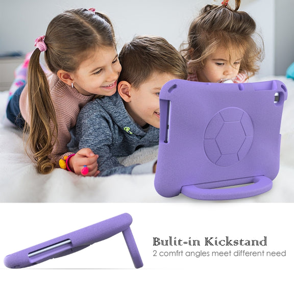 For Lenovo Tab M10 3rd Gen TB-328FU/XU  Handle Football Shaped EVA Shockproof Tablet Case(Light Purple)
