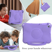 For Lenovo Tab M10 3rd Gen TB-328FU/XU  Handle Football Shaped EVA Shockproof Tablet Case(Light Purple)