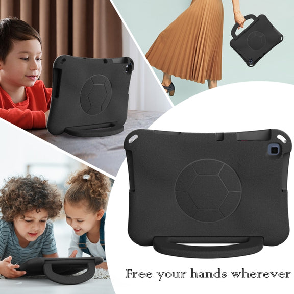 For Lenovo Tab M10 3rd Gen TB-328FU/XU  Handle Football Shaped EVA Shockproof Tablet Case(Black)