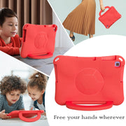 For Lenovo Tab M10 3rd Gen TB-328FU/XU  Handle Football Shaped EVA Shockproof Tablet Case(Red)