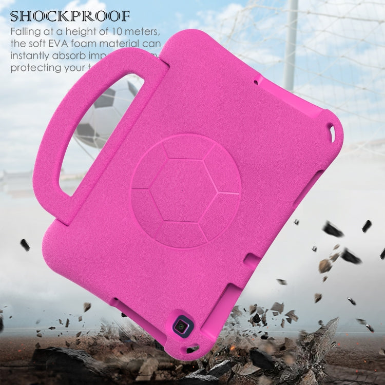 For Lenovo Tab M10 3rd Gen TB-328FU/XU  Handle Football Shaped EVA Shockproof Tablet Case(RoseRed)