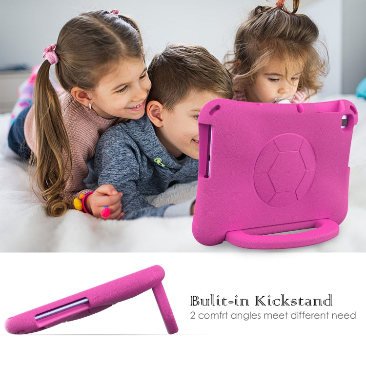 For Lenovo Tab M10 3rd Gen TB-328FU/XU  Handle Football Shaped EVA Shockproof Tablet Case(RoseRed) - Lenovo by PMC TechLife | Online Shopping South Africa | PMC TechLife | Buy Now Pay Later Mobicred