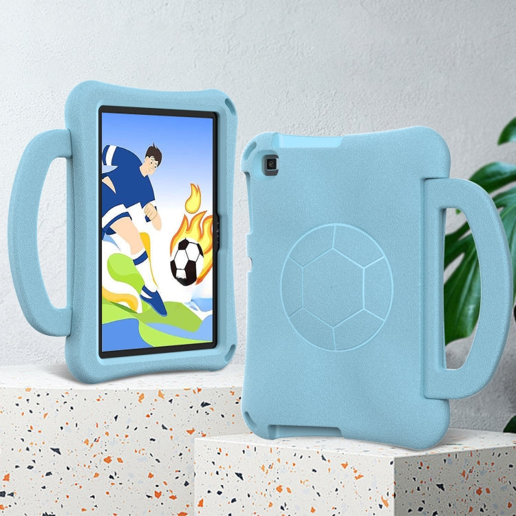 For Lenovo Tab M10 3rd Gen TB-328FU/XU  Handle Football Shaped EVA Shockproof Tablet Case(Lighte Blue)