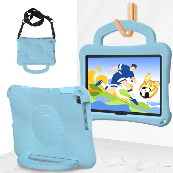 For Lenovo Tab M10 3rd Gen TB-328FU/XU  Handle Football Shaped EVA Shockproof Tablet Case(Lighte Blue)
