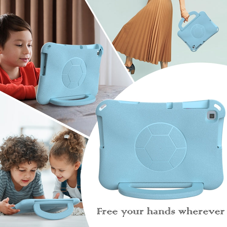 For Lenovo Tab M10 3rd Gen TB-328FU/XU  Handle Football Shaped EVA Shockproof Tablet Case(Lighte Blue)