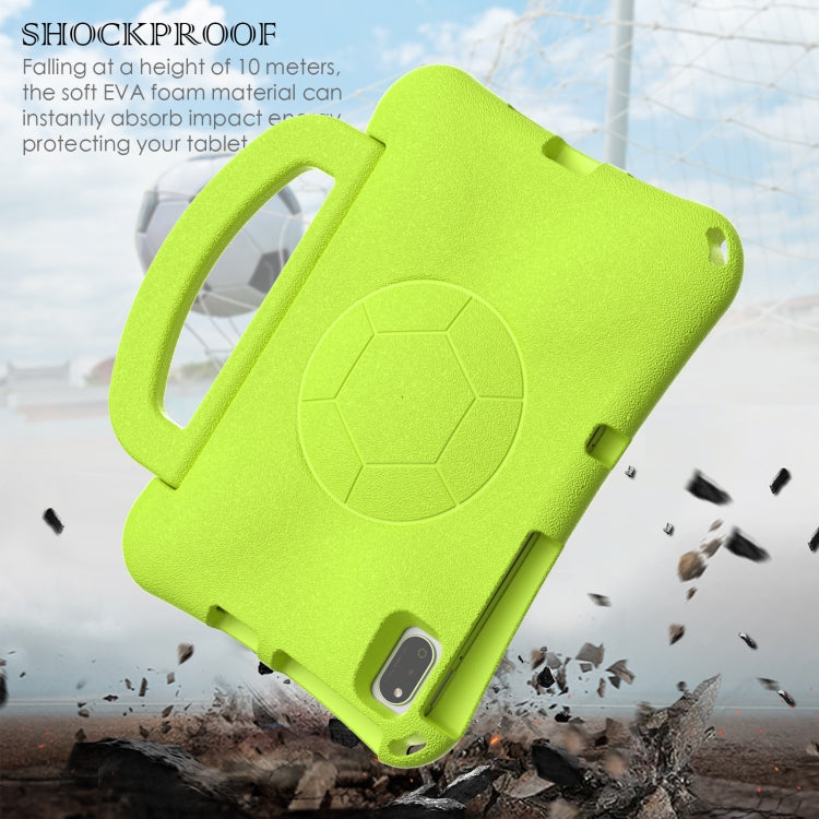 For Lenovo Tab M10 Plus TB-X606F 10.3 Handle Football Shaped EVA Shockproof Tablet Case(Grass Green)