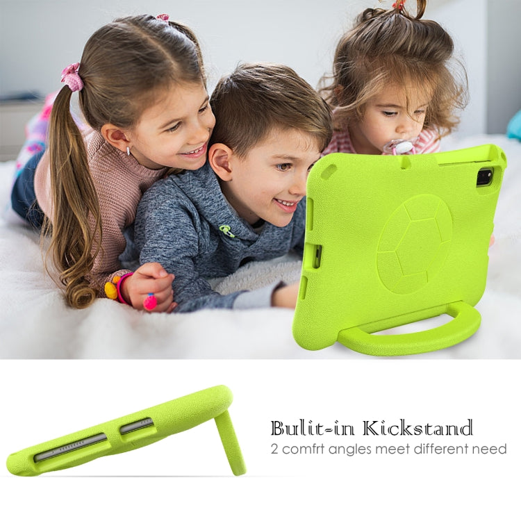 For Lenovo Tab M10 Plus TB-X606F 10.3 Handle Football Shaped EVA Shockproof Tablet Case(Grass Green)