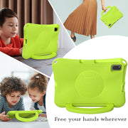 For Lenovo Tab M10 Plus TB-X606F 10.3 Handle Football Shaped EVA Shockproof Tablet Case(Grass Green)