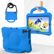 For Lenovo Tab M10 Plus TB-X606F 10.3 Handle Football Shaped EVA Shockproof Tablet Case(Blue)