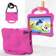 For Lenovo Tab M10 Plus TB-X606F 10.3 Handle Football Shaped EVA Shockproof Tablet Case(RoseRed) - Lenovo by PMC TechLife | Online Shopping South Africa | PMC TechLife | Buy Now Pay Later Mobicred