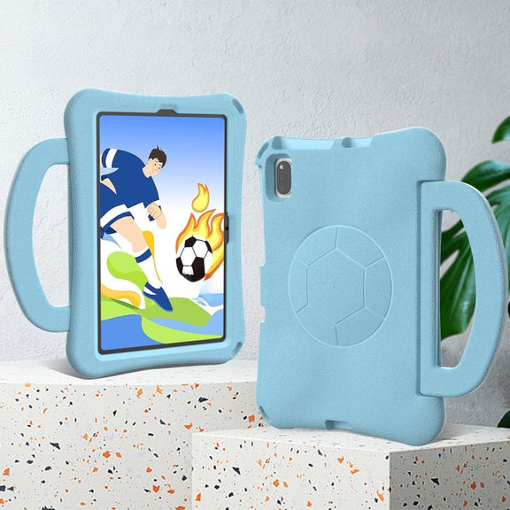 For Lenovo Tab M10 Plus TB-X606F 10.3 Handle Football Shaped EVA Shockproof Tablet Case(Lighte Blue)