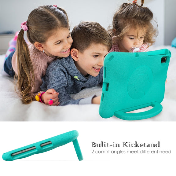 For Lenovo Tab M10 Plus TB-X606F 10.3 Handle Football Shaped EVA Shockproof Tablet Case(Mint Green)