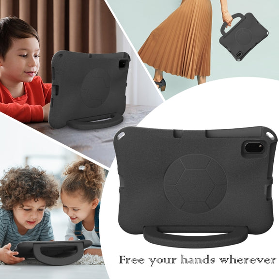 For Lenovo Tab K10 TB-X6C6F 10.3 Handle Football Shaped EVA Shockproof Tablet Case(Black)
