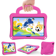 For Lenovo Tab K10 TB-X6C6F 10.3 Handle Football Shaped EVA Shockproof Tablet Case(RoseRed)