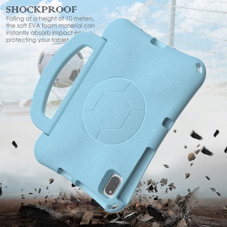 For Lenovo Tab K10 TB-X6C6F 10.3 Handle Football Shaped EVA Shockproof Tablet Case(Lighte Blue)