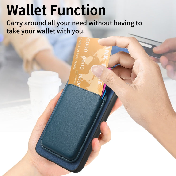 For Google Pixel 9 Retro Magsafe Card Bag PU Back Cover Phone Case(Blue) - Google Cases by PMC TechLife | Online Shopping South Africa | PMC TechLife | Buy Now Pay Later Mobicred