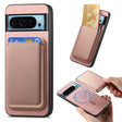 For Google Pixel 9 Retro Magsafe Card Bag PU Back Cover Phone Case(Pink) - Google Cases by PMC TechLife | Online Shopping South Africa | PMC TechLife | Buy Now Pay Later Mobicred