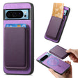 For Google Pixel 9 Retro Magsafe Card Bag PU Back Cover Phone Case(Purple) - Google Cases by PMC TechLife | Online Shopping South Africa | PMC TechLife | Buy Now Pay Later Mobicred