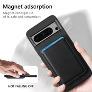 For Google Pixel 9 Retro Magsafe Card Bag PU Back Cover Phone Case(Black)