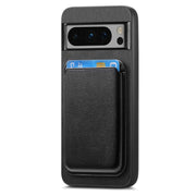 For Google Pixel 9 Pro Retro Magsafe Card Bag PU Back Cover Phone Case(Black)