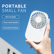 F11 Portable Rechargeable Hanging Neck Fan Cooling Handheld Fan 3 Speeds Desk Fan(Pink)