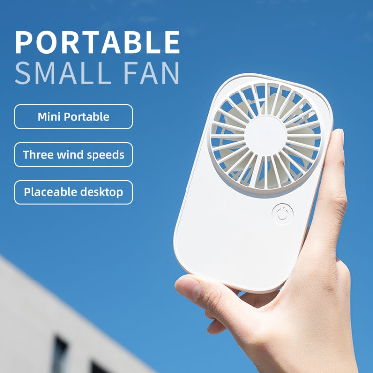 F11 Portable Rechargeable Hanging Neck Fan Cooling Handheld Fan 3 Speeds Desk Fan(Pink)