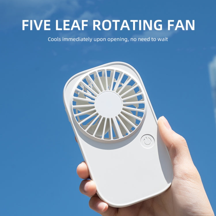 F11 Portable Rechargeable Hanging Neck Fan Cooling Handheld Fan 3 Speeds Desk Fan(Pink)