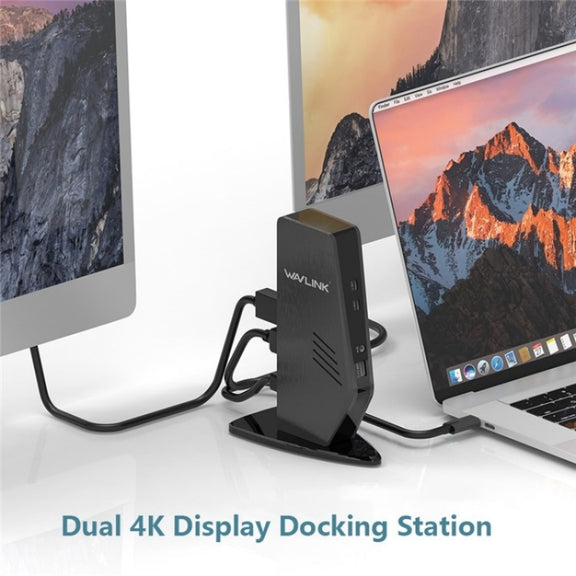 WAVLINK UG69PD5 USB-C HD 60Hz Monitor Adapter Dual 4K Display Docking Station, Plug:AU Plug