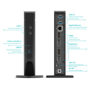 WAVLINK WL-UG69DK5 Laptop Dual 5K / 4K 60Hz Monitor Adapter USB 3.0 Docking Station, Plug:EU Plug