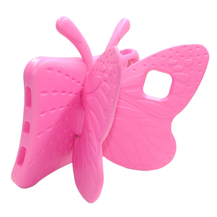 For iPad Air 11 2025 / 2024 Butterfly Bracket Kids EVA Shockproof Tablet Case(RoseRed) - iPad Air 11 2025 / 2024 Cases by PMC TechLife | Online Shopping South Africa | PMC TechLife | Buy Now Pay Later Mobicred