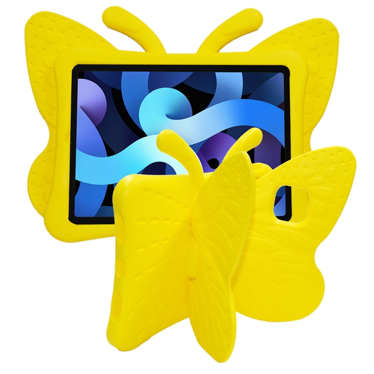 For iPad Air 11 2024 Butterfly Bracket Kids EVA Shockproof Tablet Case(Yellow) - iPad Air 11 2024 Cases by PMC TechLife | Online Shopping South Africa | PMC TechLife | Buy Now Pay Later Mobicred