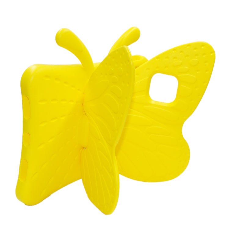 For iPad Air 11 2024 Butterfly Bracket Kids EVA Shockproof Tablet Case(Yellow) - iPad Air 11 2024 Cases by PMC TechLife | Online Shopping South Africa | PMC TechLife | Buy Now Pay Later Mobicred