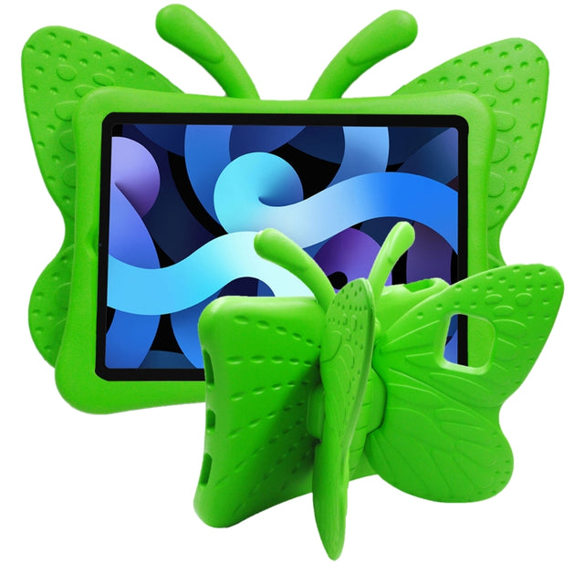 For iPad Air 11 2024 Butterfly Bracket Kids EVA Shockproof Tablet Case(Green)