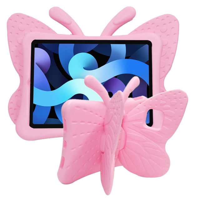 For iPad Air 11 2025 / 2024 Butterfly Bracket Kids EVA Shockproof Tablet Case(Pink)
