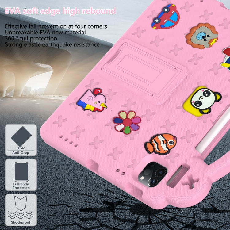 For iPad Air 11 2024 Handle Kickstand Children EVA Shockproof Tablet Case(Pink) - iPad Air 11 2024 Cases by PMC TechLife | Online Shopping South Africa | PMC TechLife | Buy Now Pay Later Mobicred