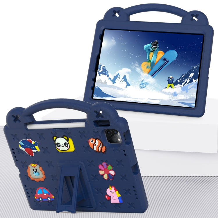 For iPad Air 11 2024 Handle Kickstand Children EVA Shockproof Tablet Case(Navy Blue) - iPad Air 11 2024 Cases by PMC TechLife | Online Shopping South Africa | PMC TechLife | Buy Now Pay Later Mobicred