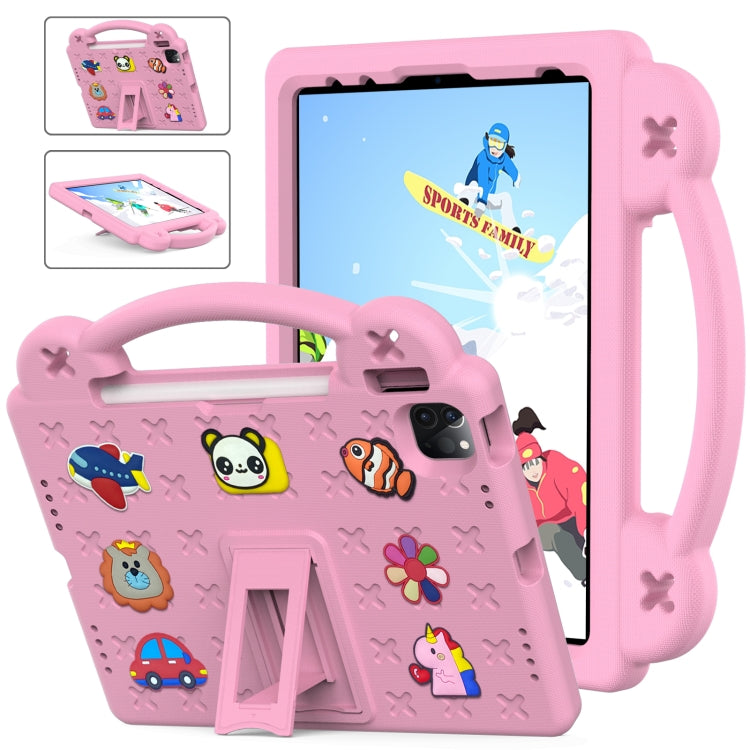 For  iPad Pro 11 2024 Handle Kickstand Children EVA Shockproof Tablet Case(Pink) - iPad Pro 11 2024 Cases by PMC TechLife | Online Shopping South Africa | PMC TechLife | Buy Now Pay Later Mobicred