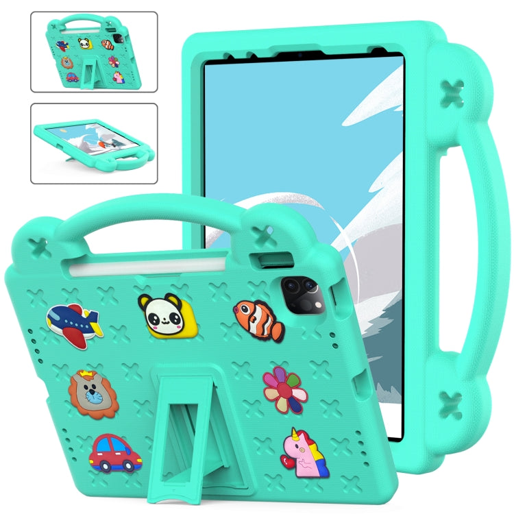 For  iPad Pro 11 2024 Handle Kickstand Children EVA Shockproof Tablet Case(Mint Green) - iPad Pro 11 2024 Cases by PMC TechLife | Online Shopping South Africa | PMC TechLife | Buy Now Pay Later Mobicred